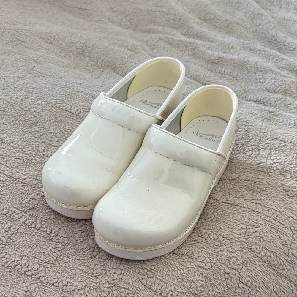 Dansko Glossy White Dress Shoes
